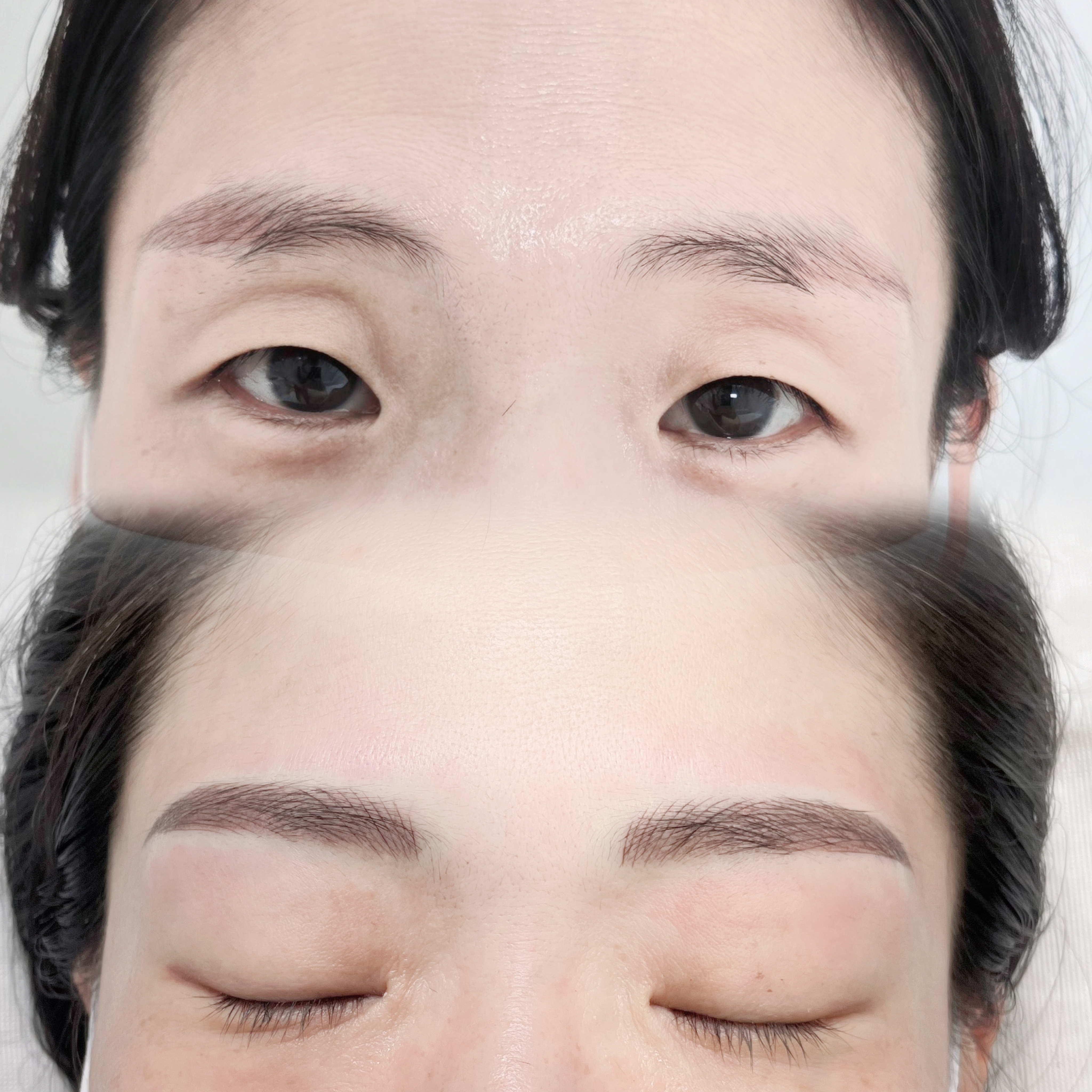 콤보눈썹 시술 전후 비교 사진